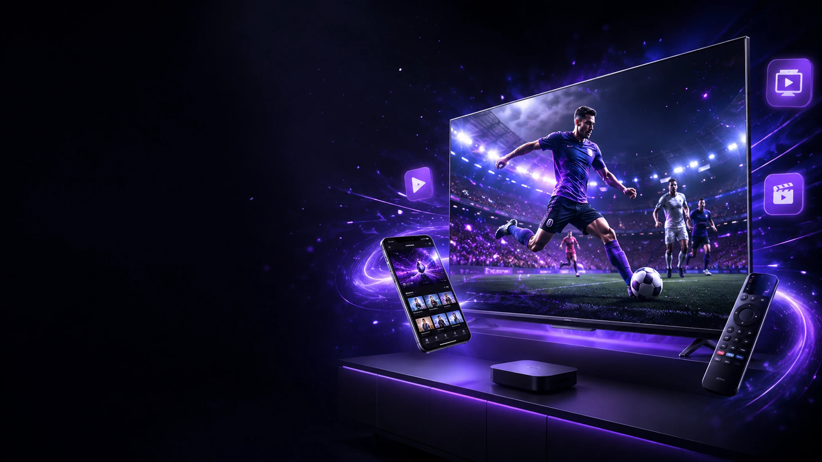 Abonnement IPTV premium 4K : football en direct sur Smart TV, smartphone et box Android