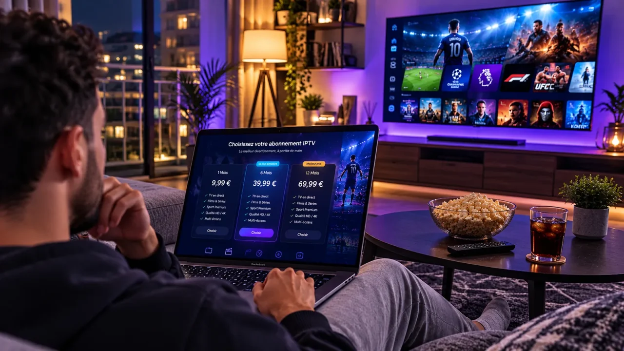 Comparaison des meilleurs abonnements IPTV France sur un ordinateur portable