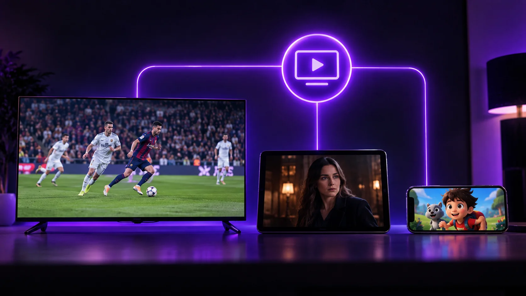 Un seul abonnement IPTV sur plusieurs ecrans : TV, tablette et smartphone