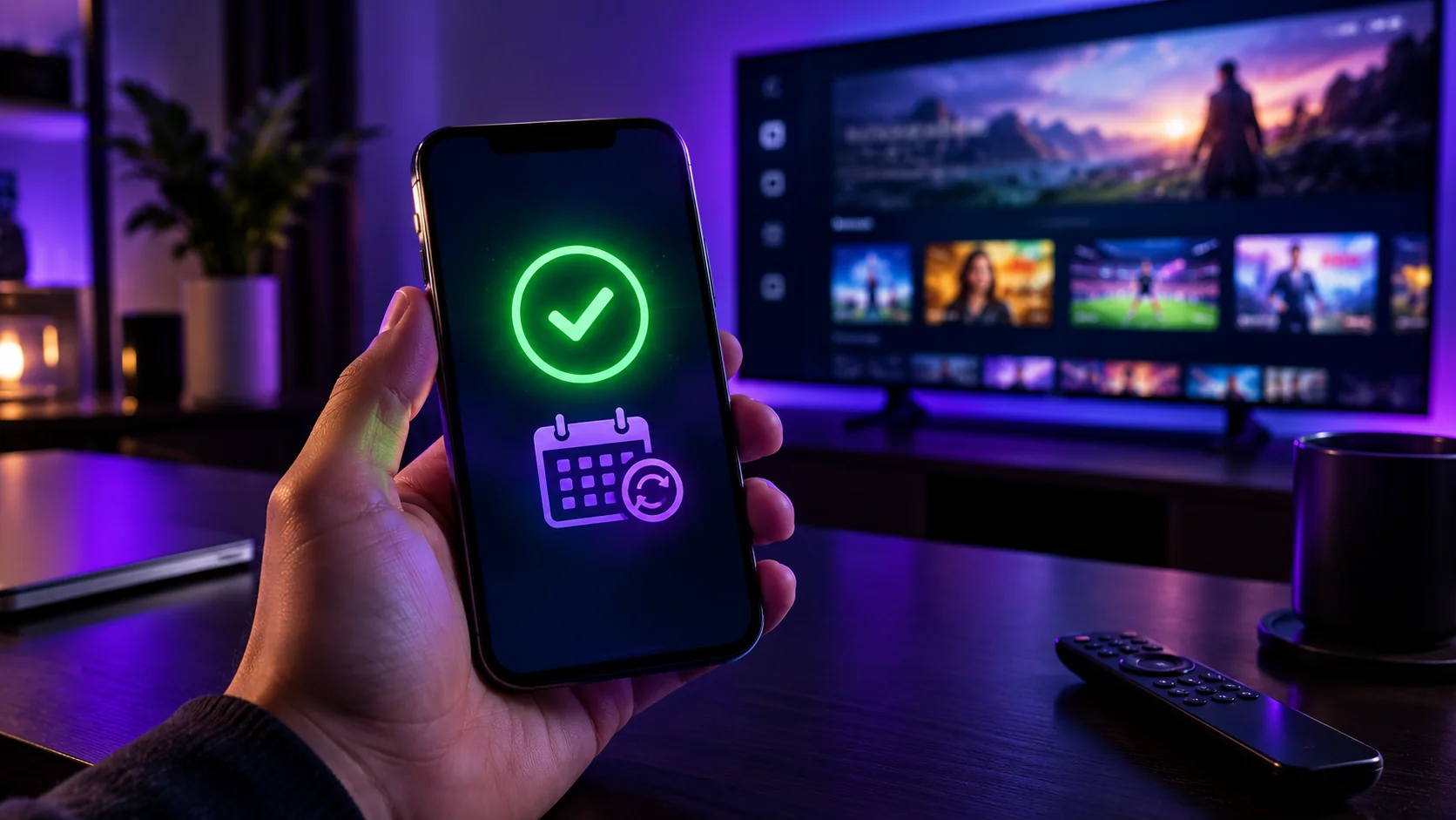 Renouveler son abonnement IPTV sur smartphone avec confirmation